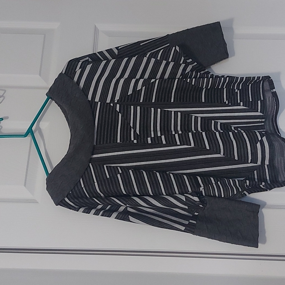 Vivian Wong sweater with 3/4 length sleeves.